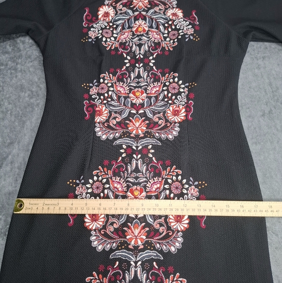 Rabbit Rabbit Rabbit Designs Women's Dress Midi Sheath Floral Multicolor  Sz 10 - Picture 10 of 14